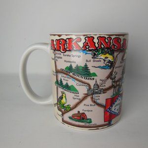 Vintage Arkansas Map Mug preowned